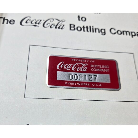 Vintage Coca Cola Bottling Companies Name Plates Proposal 1984 RARE Coke - Picture 15 of 16